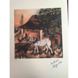 Antonio Ligabue lithographie hors set 50x70 cm