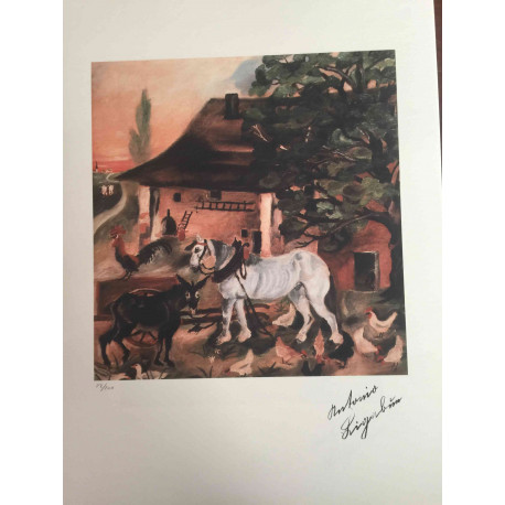 Antonio Ligabue lithographie hors set 50x70 cm