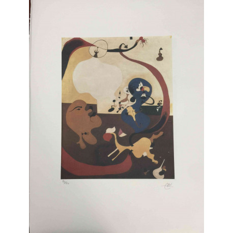 Joan Miro Lithografie off set 56x76 cm gecertificeerd