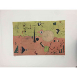 Litografická súprava Joan Miro certifikovaná 56x76 cm