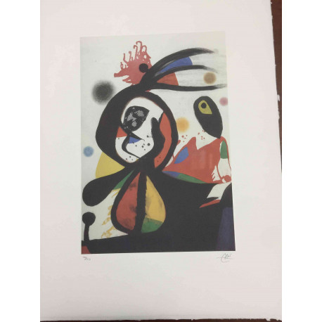 Joan Miro Lithograph off set 56x76 cm certified