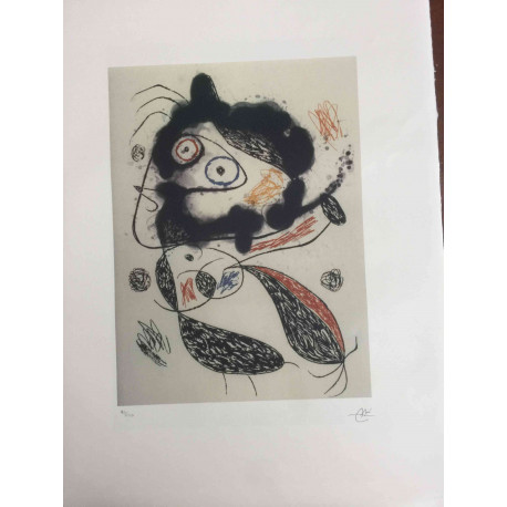 Joan Miro Litografia off set 56x76 cm certificat