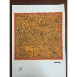 Keith Haring Litografia off set 50x70 cm certificat
