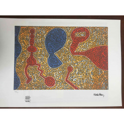 Litografia Keith Haring off set 50x70 cm certificada