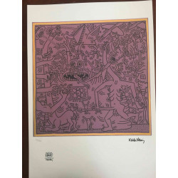 Keith Haring Litografia off set 50x70 cm certificat