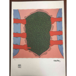 Keith Haring Lithographie Offset 50x70 cm zertifiziert