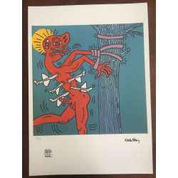 Keith Haring Litografia off set cm 50x70  certificata