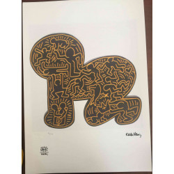 Keith Haring Lithografie off set 50x70 cm gecertificeerd