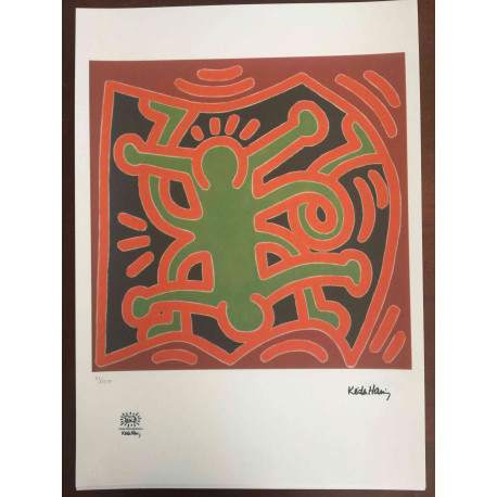Keith Haring Litografía off set 50x70 cm certificada