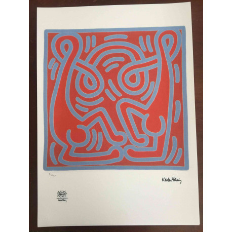 Keith Haring Lithographie hors set 50x70 cm certifiée