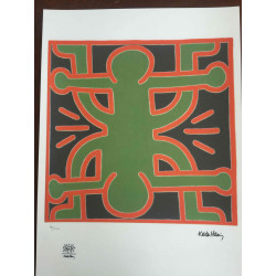 Keith Haring 50x70 cm-ko litografia-sorta ziurtatua