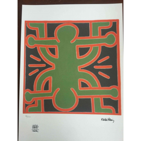 Keith Haring 50x70 cm-ko litografia-sorta ziurtatua