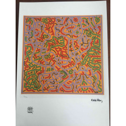 Keith Haring Lithograph off set 50x70 cm certified