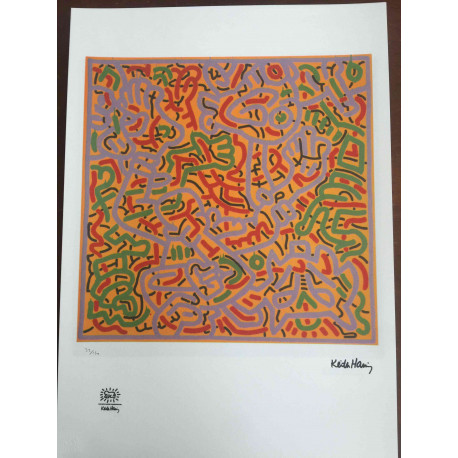 Keith Haring Lithograph off set 50x70 cm certified