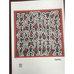 Litografická súprava Keith Haring certifikovaná 50x70 cm