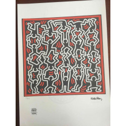 Keith Haring Lithografie off set 50x70 cm gecertificeerd