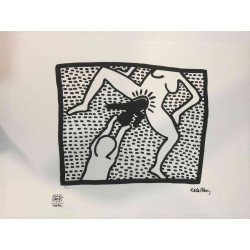 Keith Haring Litografía off set 50x70 cm certificada