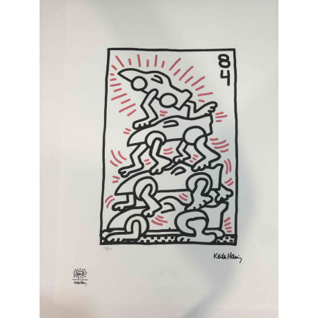 Keith Haring Litografia off set 50x70 cm certificat