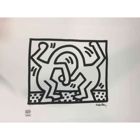 Keith Haring Litografia off set 50x70 cm certificat