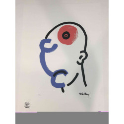 Keith Haring Lithograph off set 50x70 cm certified
