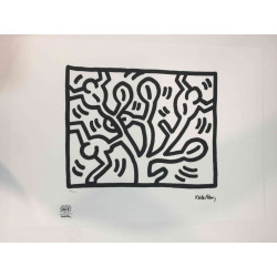 Keith Haring Litografía off set 50x70 cm certificada