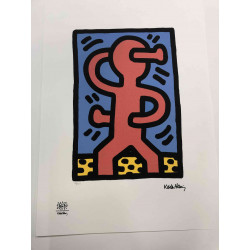 Keith Haring Litografia off set 50x70 cm certificat