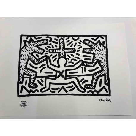 Keith Haring Lithograph off set 50x70 cm certified