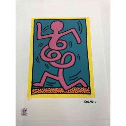 Keith Haring Litografía off set 50x70 cm certificada