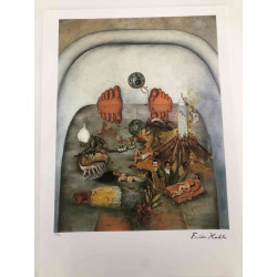 Frida Khalo Off set lithograph cm 50x70 certified