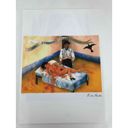 Frida Khalo Off set lithograph cm 50x70 certified