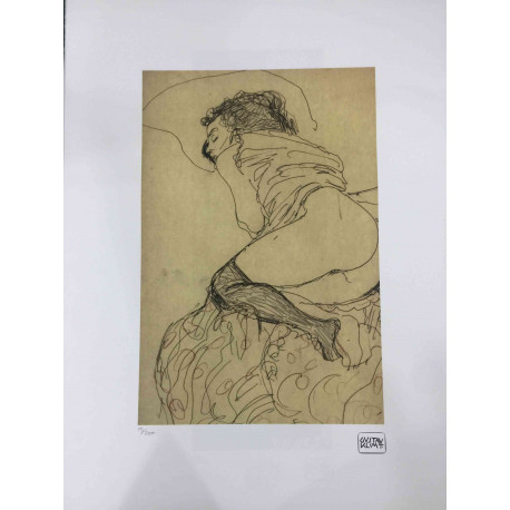 Litografía Gustav Klimt off set 50x70 cm certificada