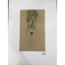 Litografía Gustav Klimt off set 50x70 cm certificada