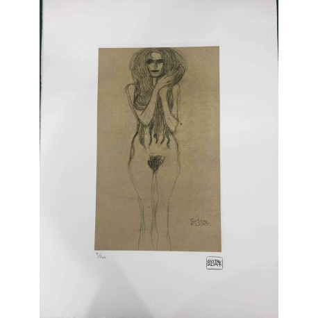 Litografía Gustav Klimt off set 50x70 cm certificada