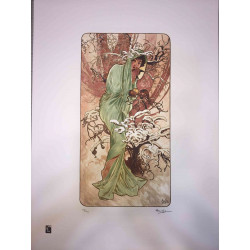 Alphonse Mucha litografia off set cm 50x70