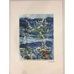 Max Ernst 50x70 cm-ko litografia-sorta ziurtatua