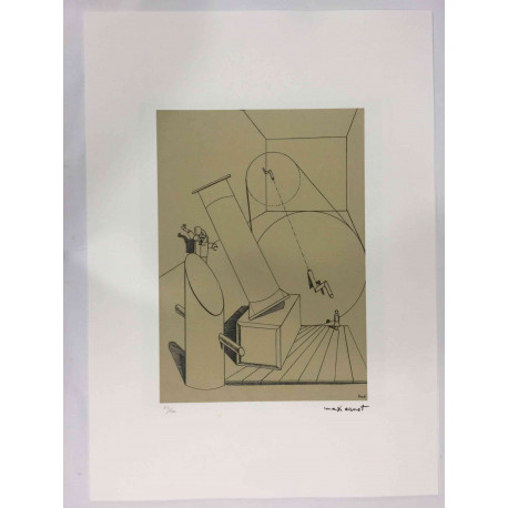 Max Ernst Lithografie off set 50x70 cm gecertificeerd