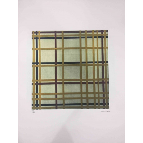 Pieter Cornelis Mondriaan 50x65 cm-ko off-set litografia ziurtagiria