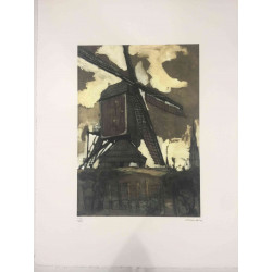 Pieter Cornelis Mondriaan 50x65 cm-ko off-set litografia ziurtagiria