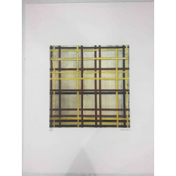Pieter Cornelis Mondriaan 50x65 cm-ko off-set litografia ziurtagiria