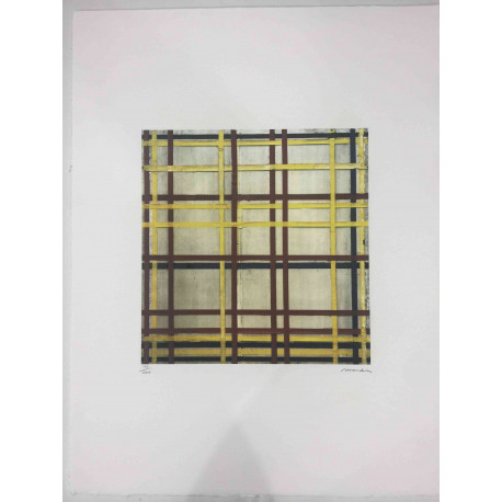 Pieter Cornelis Mondriaan 50x65 cm-ko off-set litografia ziurtagiria