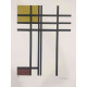 Pieter Cornelis Mondriaan 50x65 cm-ko off-set litografia ziurtagiria