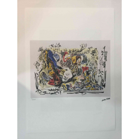 Jackson Pollock Lithograph off set 50x70 cm certified