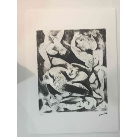 Jackson Pollock Litografía off set 50x70 cm certificada