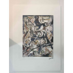Jackson Pollock Lithographie hors set 50x70 cm certifiée