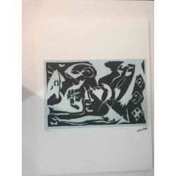 Jackson Pollock Lithograph off set 50x70 cm certified