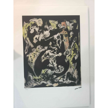 Jackson Pollock Lithografie off set 50x70 cm gecertificeerd