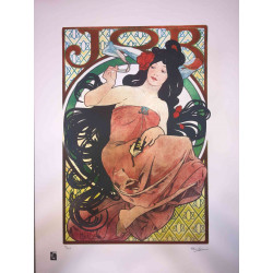 Alphonse Mucha lithograph off set 50x70 cm