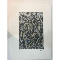 Jackson Pollock Lithograph off set 50x70 cm certified