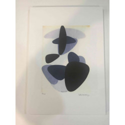 Victor Vasarely Litografia off set 35x50 cm certificat