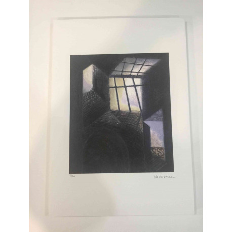 Victor Vasarely Litografia off set 35x50 cm certificat
